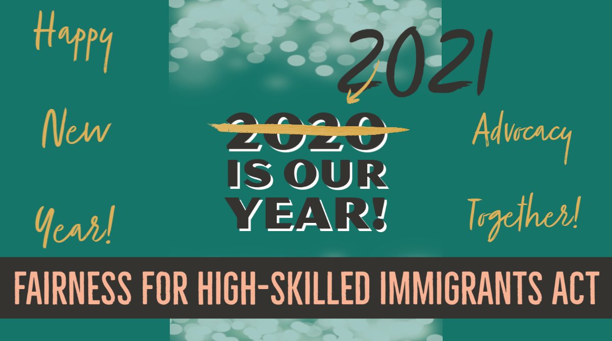 Happy New Year!

The year 2021 give us all the strength, endurance, and perseverance to advocate for:
—Pandemic is defeated.
—Per-country cap removed.
—Family-based visa spillover to clear the eb2/eb3 backlog.
—Protection for aged/aging out H4 Kids.
—Staying healthy and together.