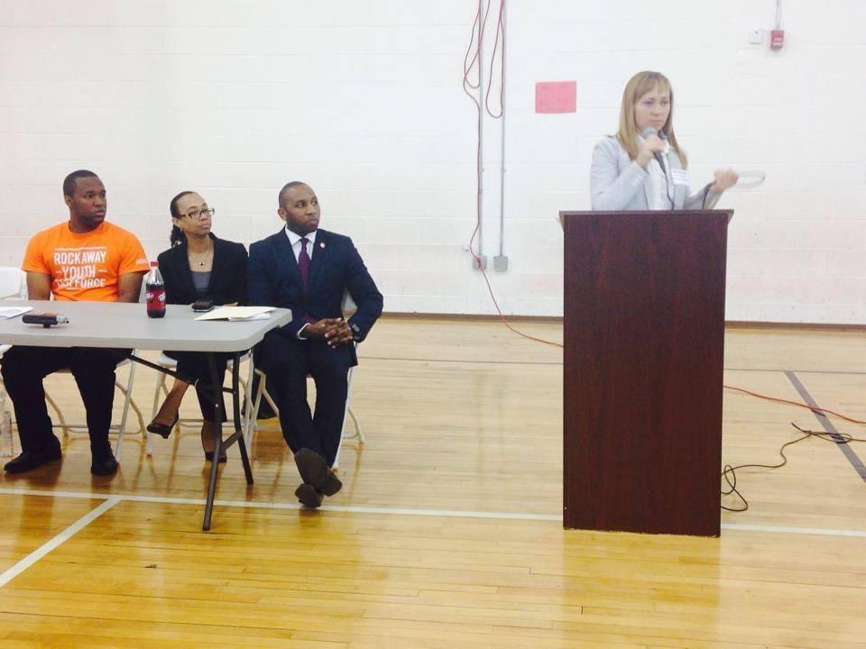 Richards held a public event to announce his support of a CBA. Here’s me talking at it (you see Milan & Donovan to my right).  http://queensledger.com/pages/full_story/push?article-Community+outreach+for+development+of+80-acre+Arverne+East+%20&id=25190727