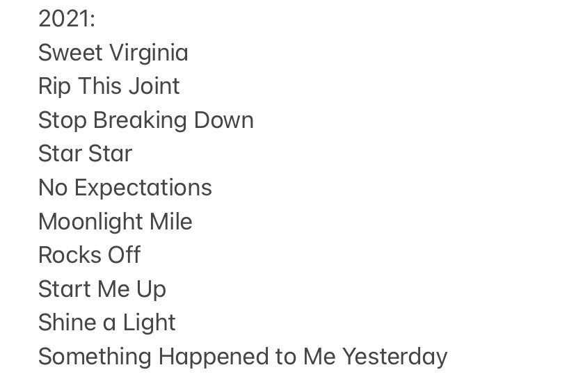 Based on your submissions from yesterday, here is your “Songs of 2021” Rolling Stones playlist! #rollingstones #therollingstones #playlist #HappyNewYear2021