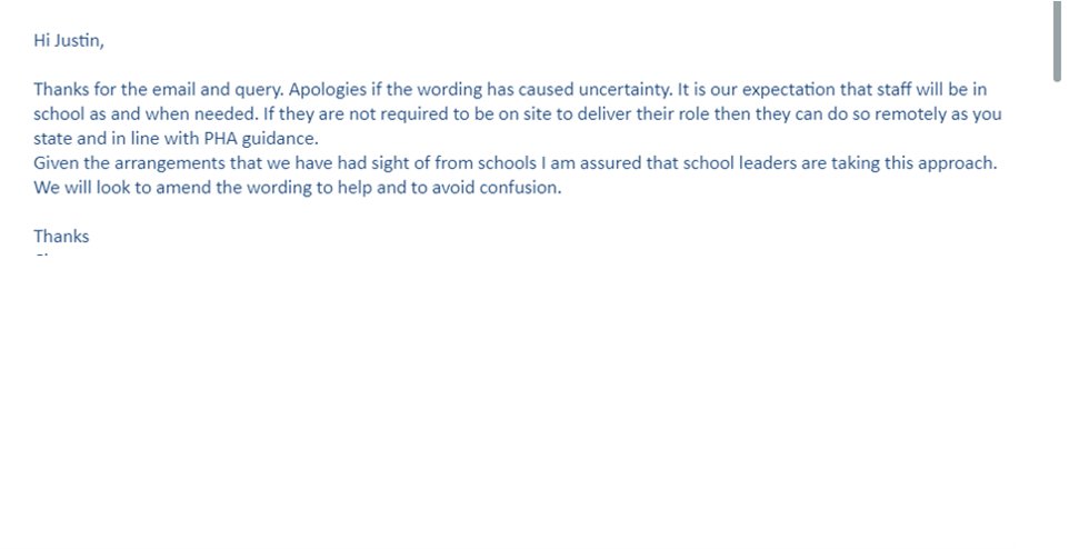 NASUWT_NI's tweet image. Clarification has been received from EA. They too have to react to a situation which the Minister should have planned for.