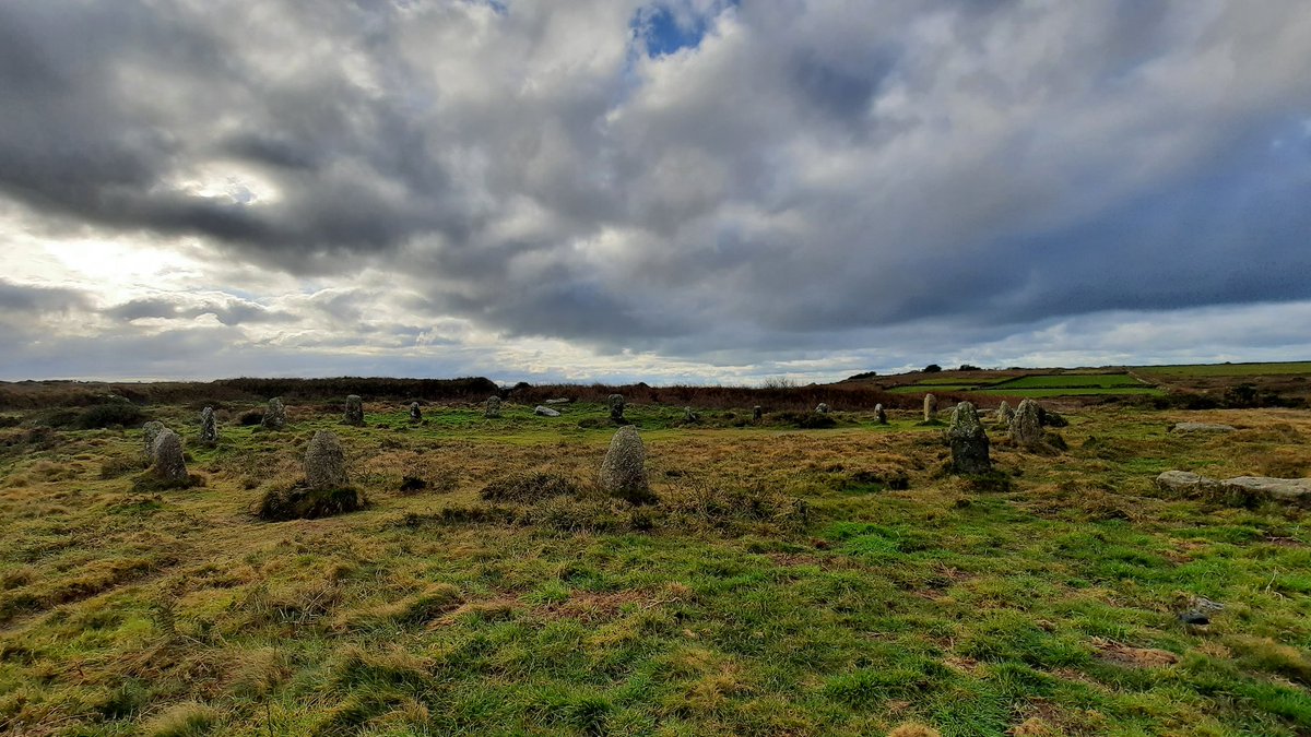 10 miles over the moors today to try and walk off some of the Xmas excesses. Lots of prehistory between Bosigran and my house.Tregeseal Stone Circle Chûn Quoit Chûn Castle Mên ScryfaBeautiful out there today. Hardly any other people out. #PrehistoryOfPenwith  #Cornwall