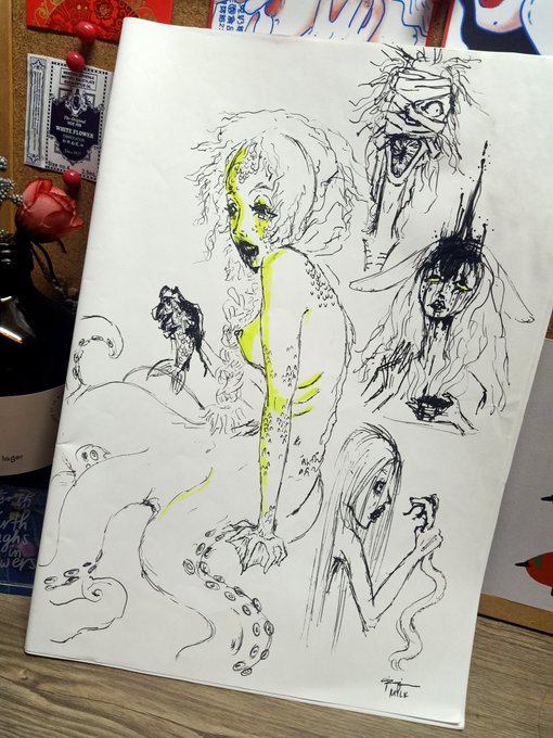 some creature sketches #artph #darkart 