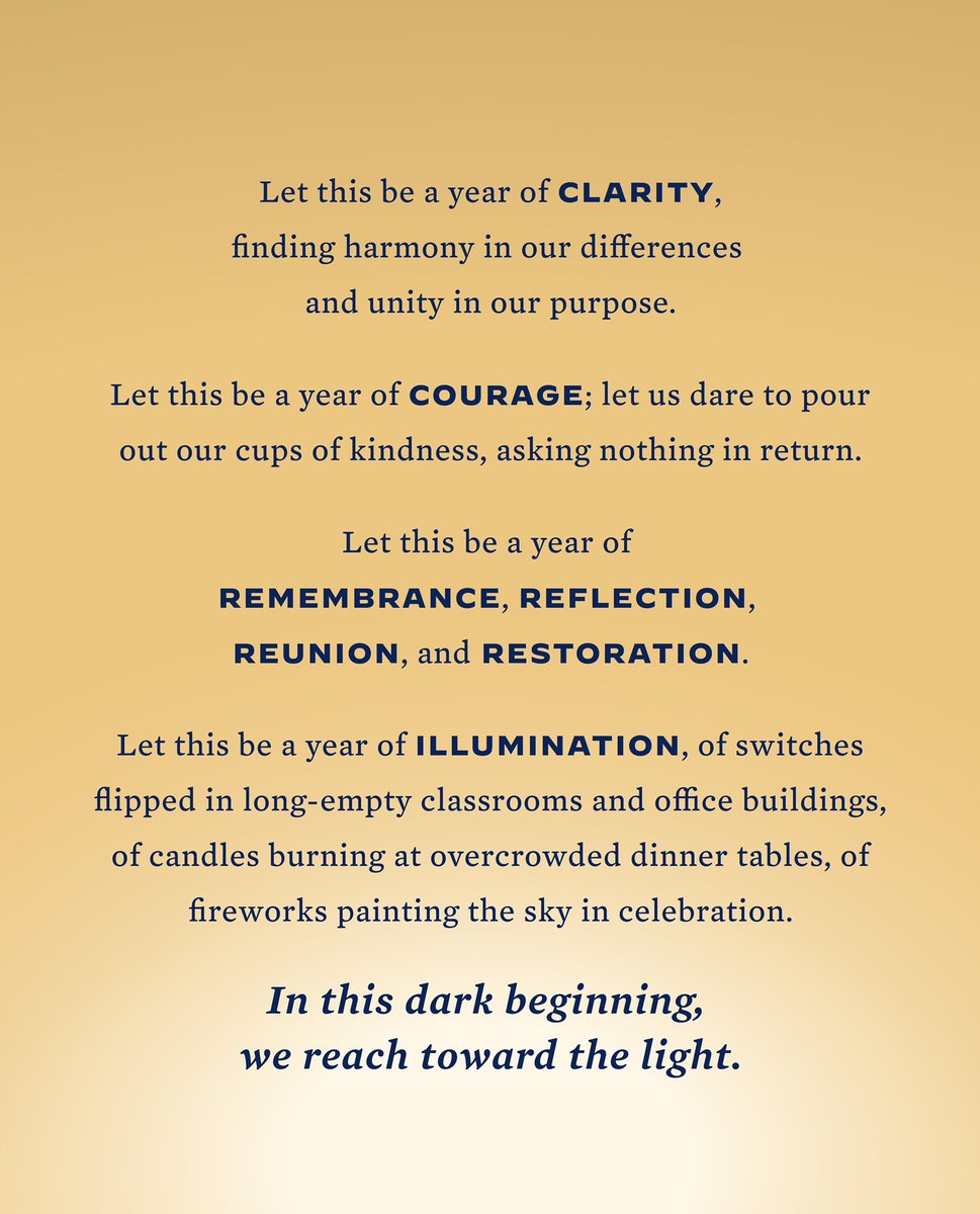 DrBiden's tweet image. My prayer for the new year.