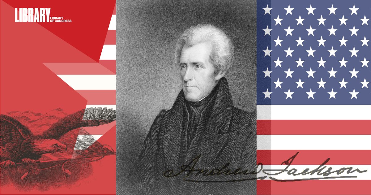 The papers collection of Andrew Jackson, seventh president of the United States, contains more than 26,000 items dating from 1767 to 1874.  #PresidentsAtTheLibraryExplore the digitized collection:  http://loc.gov/collections/andrew-jackson-papers/about-this-collection/?loclr=twloc