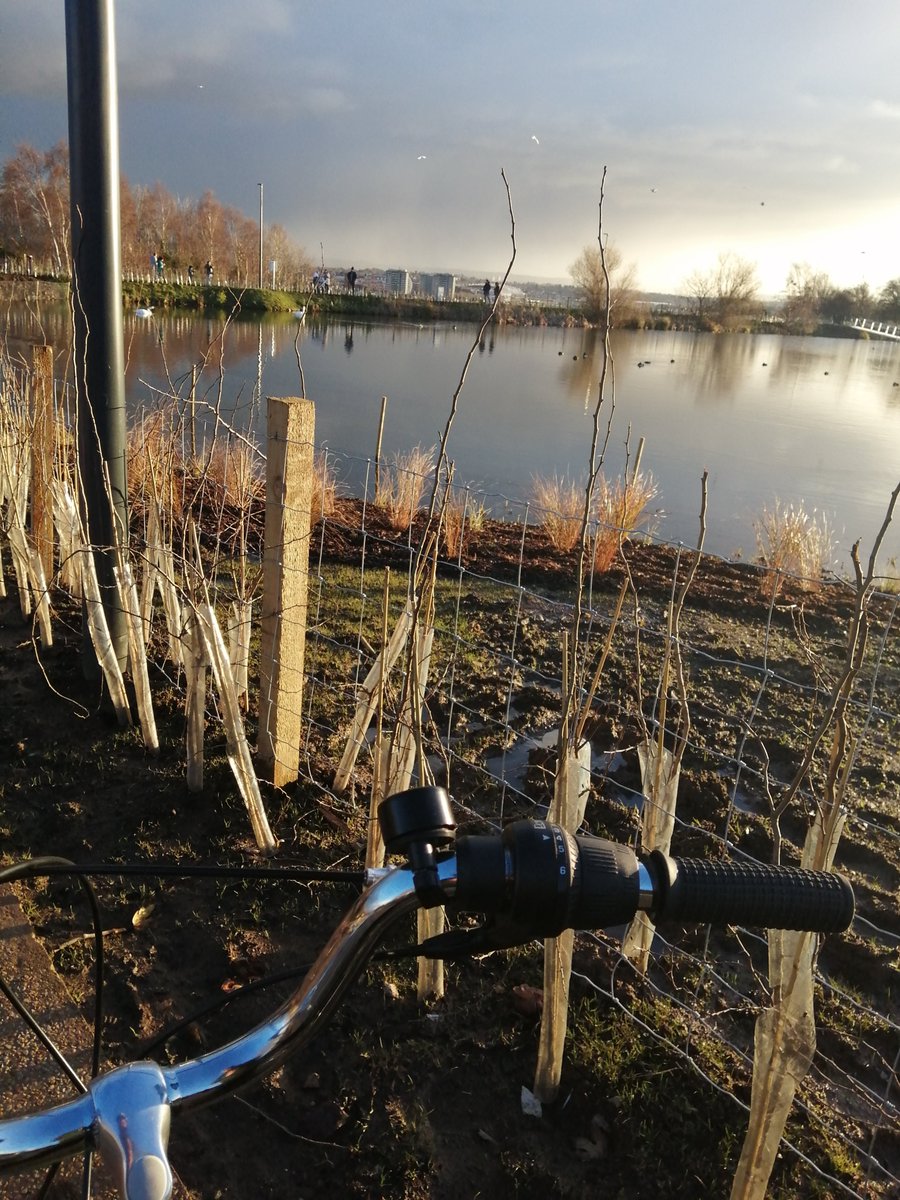 StevieMaginn's tweet photo. Kicked off 2021 with cycle to the new Springfield Dam &amp; Park! 💚
Saw so many 🚲, 🛴 &amp; buggies (I lost count at 26!), lots of 👨‍👩‍👧‍👦's &amp; 3 🎣 enjoying this fantastic community asset (part funded by #EUPeaceIV 💶 btw). Build it and they will come!! @NicholaMallon @belfastcc @deptinfra https://t.co/RH1kSzzmdW