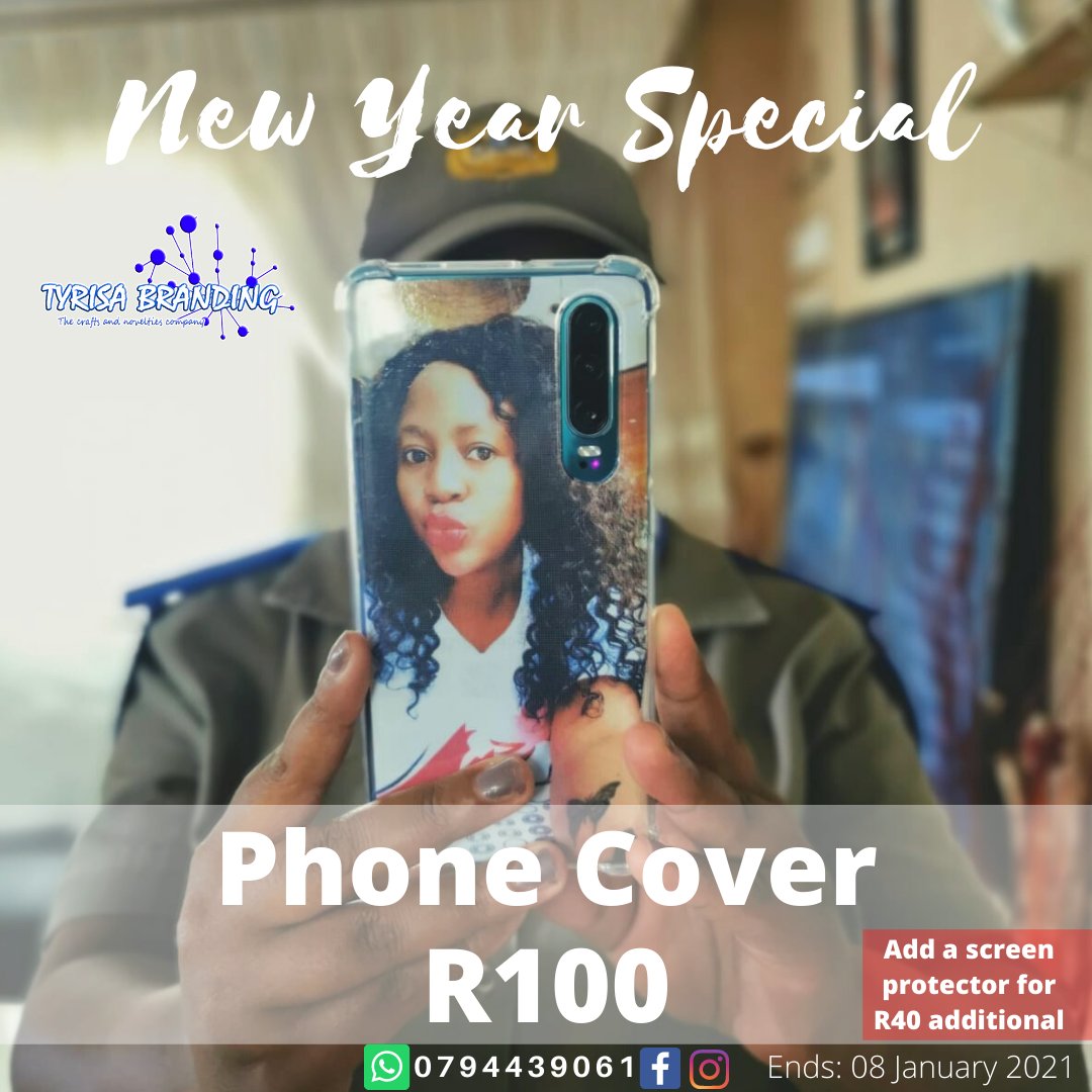 tyrisabranding's tweet photo. Your phone deserves a facelift, get in style and get yourself a phone cover for just R100, yes just R100.🤩

To place an order WhatsApp up us today at 0794439061💃

Promotion ends 8 Jan 2021
#SongOfTheYear #Welcome2021 #Happy2021 #keadrive  #HappyNewYear2021 https://t.co/RB4ScMfGNg