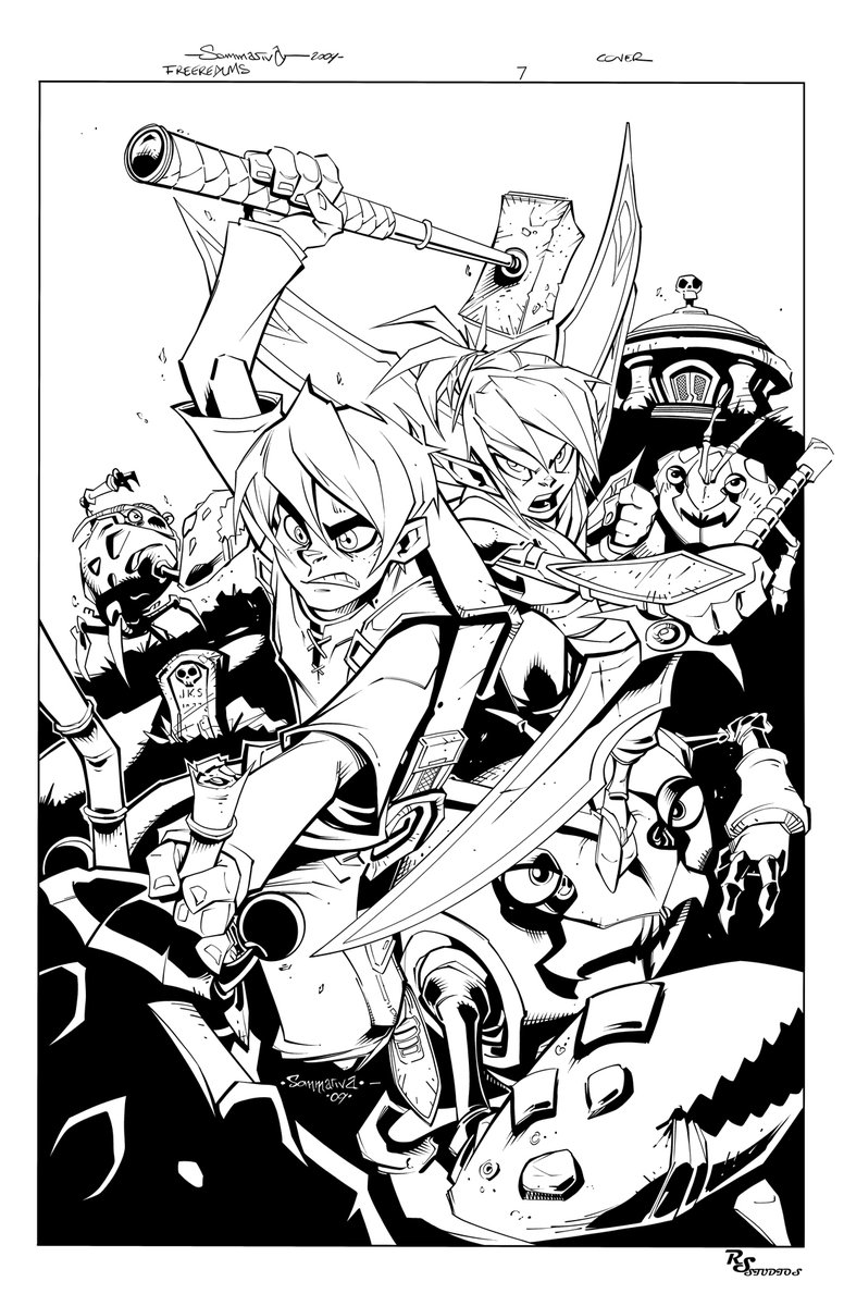 GeistInking's tweet image. Pencils by Red J with fan digital inks. Older piece, but I wanted to start the new year with some art. Hope you all like how it came out. 
#RedJ #CLIPSTUDIOPAINT #Photoshop #Inking #ComicBooks