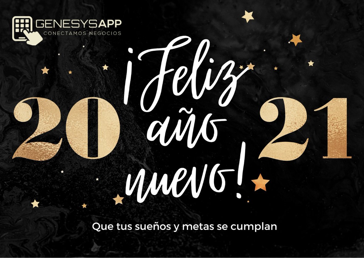 GenesysAppMX's tweet photo. Te deseamos un feliz año 2021.  🤩🧚‍♂🌟🌠
#GenesysApp #AñoNuevo2021 #AñoNuevo #Feliz2021 #Adios2020 https://t.co/oPDi8BtPXN