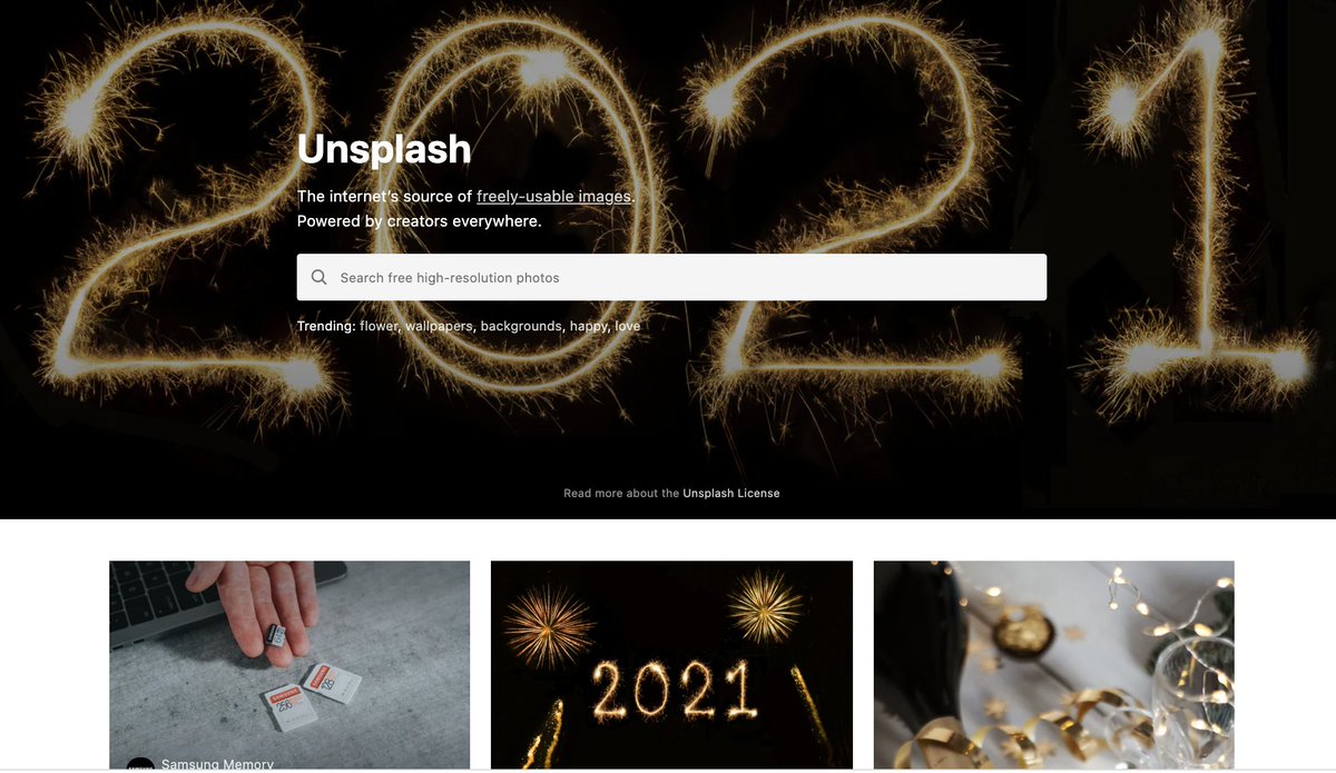 2. Unsplash stock photos @Unsplash is one of the leading stock photo websites in the world. It boasts over 2M images in its content library and generates over 17B impressions on those images each month.