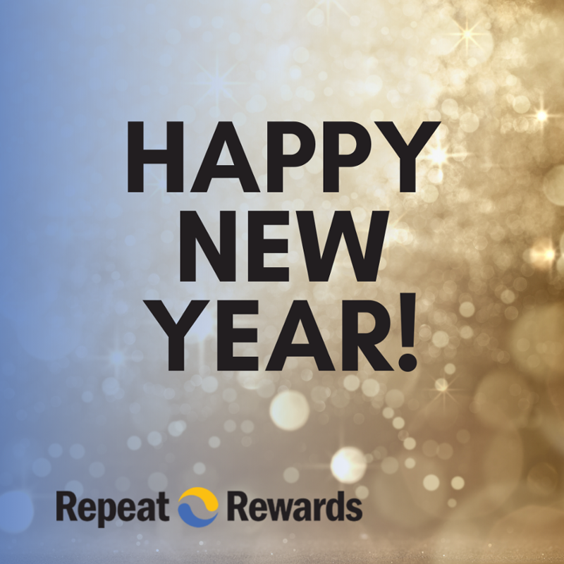 RepeatRewards's tweet image. Happy New Year from everyone at Repeat Rewards!