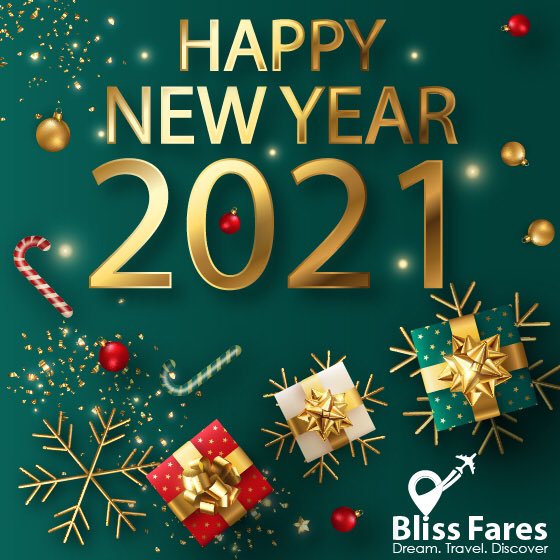 BlissFares's tweet photo. This year, say YES to new adventures! 
Here's to a healthy, happy and travel filled 2021! Happy New Year! https://t.co/Z7zMfCftJi