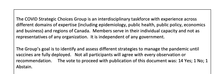 The COVID Strategic Choices Group was formed to identify & assess different strategies to manage the pandemic until vaccines are fully deployed. Members serve in their individual capacity and not as representatives of any organization. 7/
