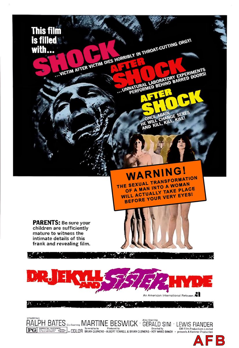 1. DR JEKYLL & SISTER HYDE (1971)A new favourite for me. Friends introduced me to this one during 2020. I especially love it for how it plays with the gender binary, and because it just oozes style all over. I hope you check it out! #Horror365