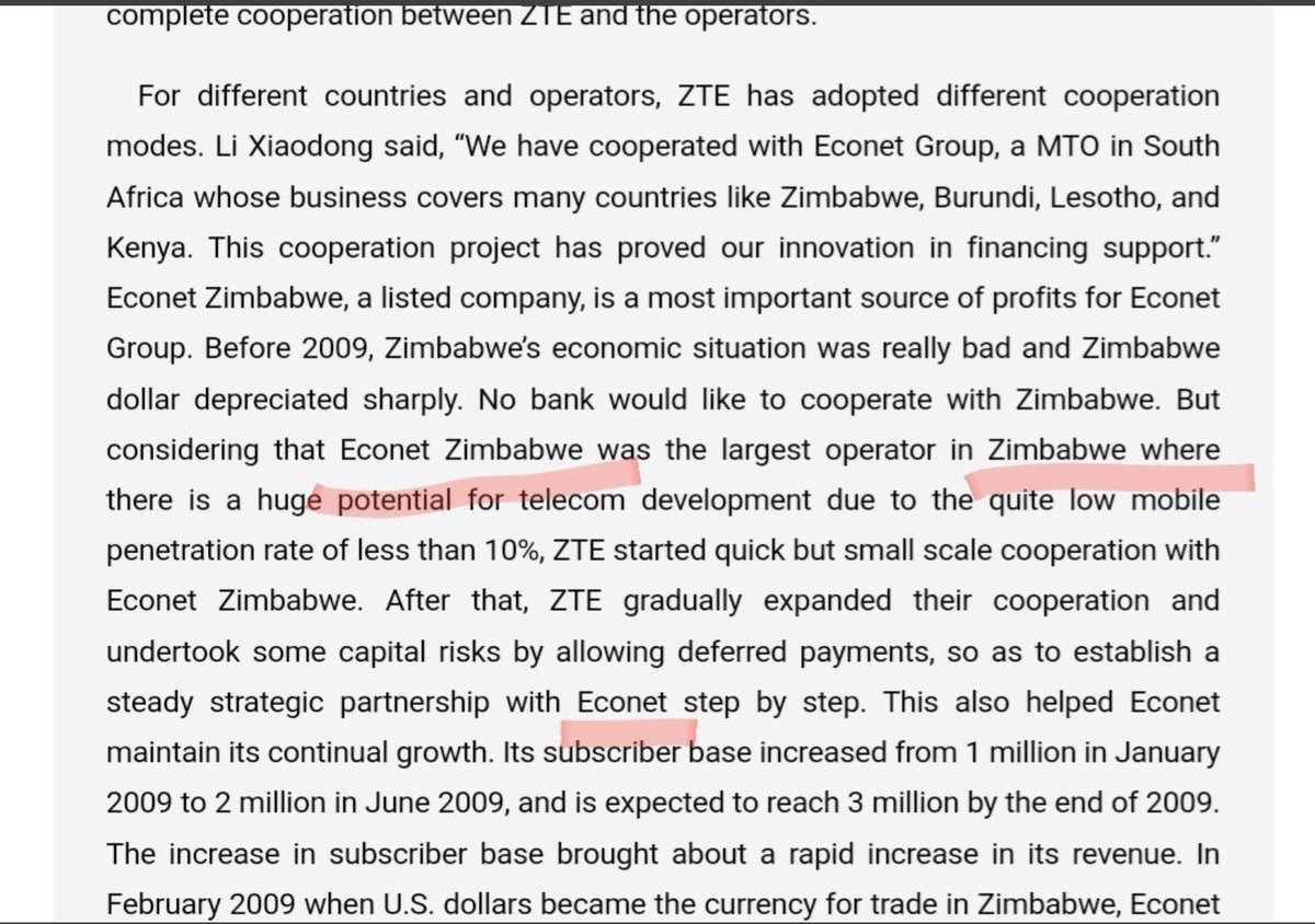 19. Excerpt underscores the problematic mandating of Li Xiaodong to audit  @NetOneCellular contract with  @Huawei, as not only is ZTE,  @Huawei’s rival but also Econet is  @NetOneCellular’s rival. Ex-ICT Minister informed of the serious conflict of interest but nonetheless persisted!
