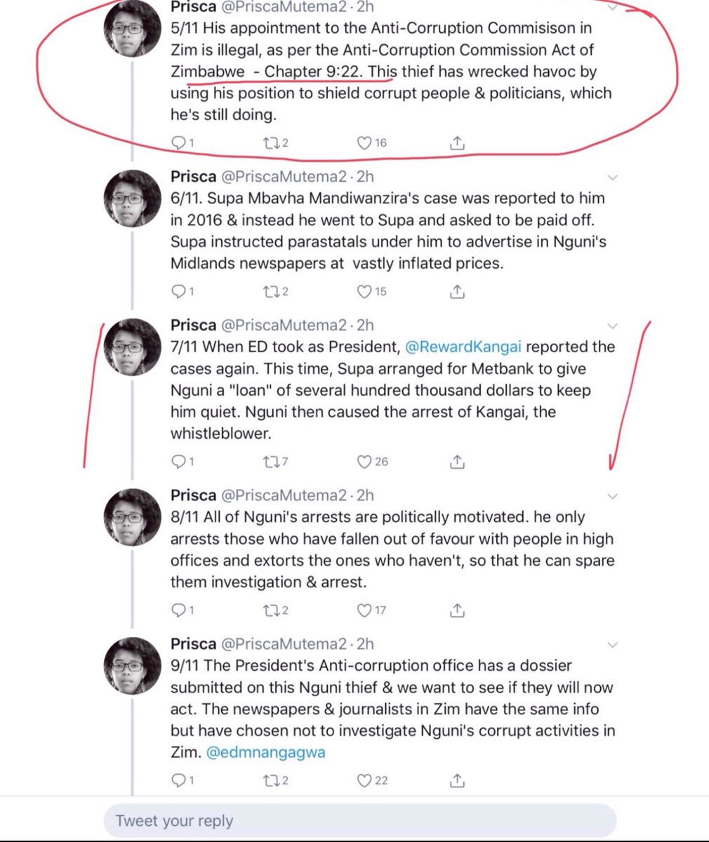 21. Notwithstanding the evidence of corruption staring in the face of  @ZACConline , they still didn’t arrest the ex-ICT Minister! How can any reasonable person dismiss the allegations of being bribed leveled against ex-ZACC Commissioner, Nguni?  @matandamoyo  @thabani_vusa  @MoJLPA