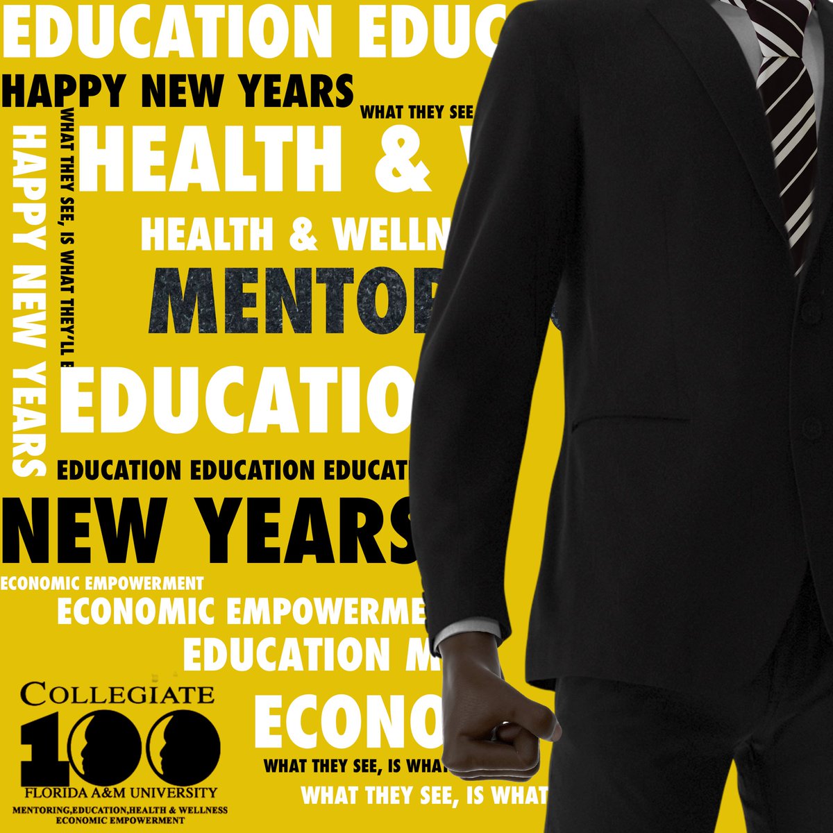 The POWERHOUSE chapter of Collegiate 100 would like to wish everyone a Happy New Year!🎆Remember that you never truly know the value of a moment until it becomes a memory.✨Make each moment count and aim to prosper this year !💯