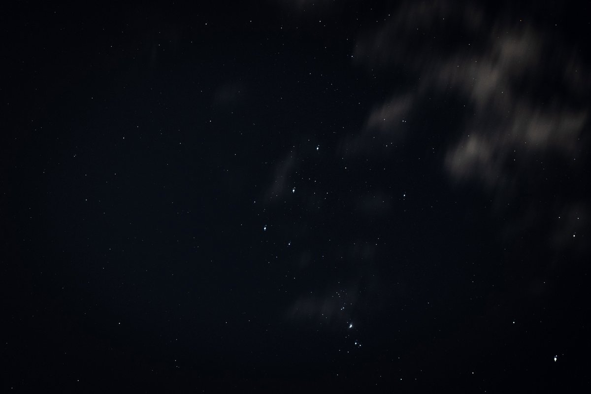 Future_Focus1's tweet photo. Took a walk out the other night to capture the last full moon of 2020 &amp; the well know Orion’s Belt. https://t.co/QvsnOAnScW