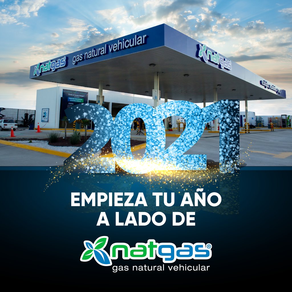 Ven a hacer tu primer carga del año 🚘🌿
¡Échale Natgas, del que rinde! y comienza 2021 ahorrando 💰⛽️

#2021 #AñoNuevo #SoyNatgas