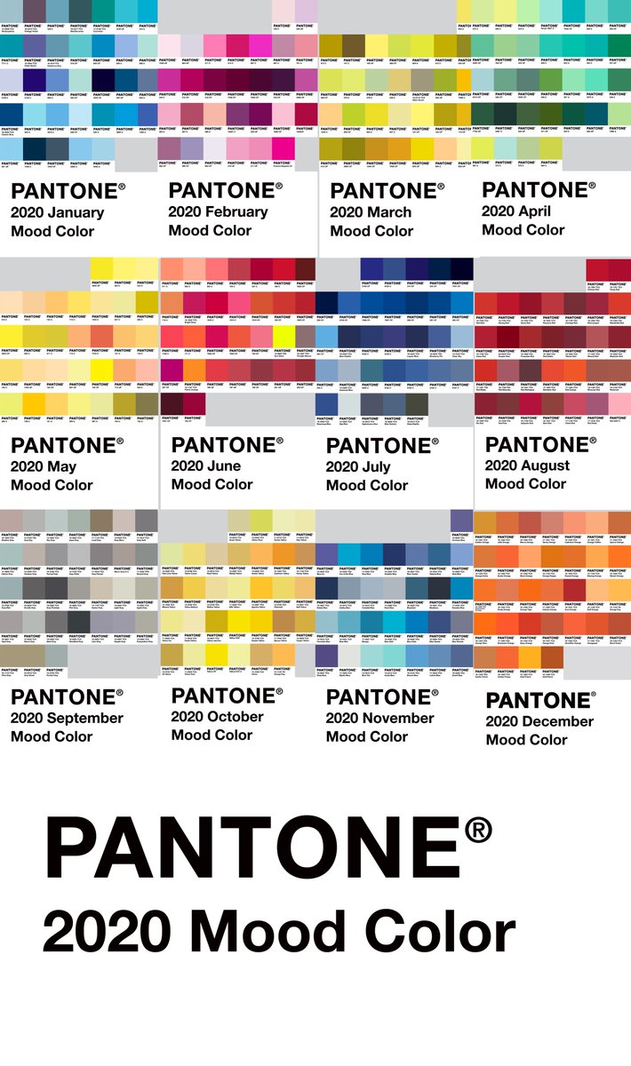 hnnh_lee's tweet photo. My @pantone #MoodColor in 2020โฆ Month by #month...
#ColorInspires...
#Mood #Colour #Design #GraphicDesign #Pantone https://t.co/KipV5Rprpl