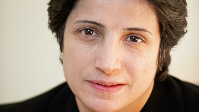 ABAesq's tweet photo. Nasrin Sotoudeh is celebrated for her unwavering work to strengthen human rights adherence in Iran. Learn more about her incredible work and watch her acceptance of the 2020 Eleanor Roosevelt Prize for Global Human Rights Advancement: https://t.co/rBPnMDhbX8 https://t.co/y0ORxqmqp0