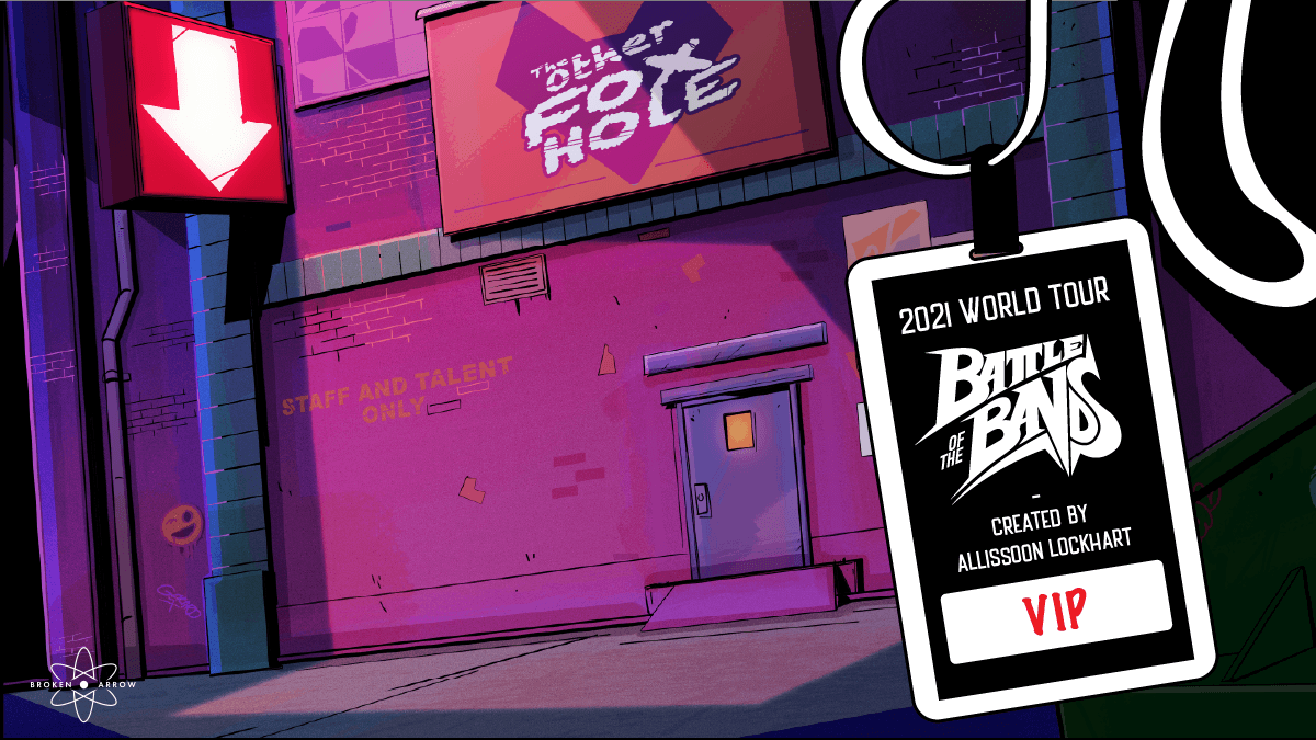 Whattup, punks! GET HYPED because you just landed a backstage pass to the #BattleOfTheBands 2021 World Tour. Line-up announced WED Jan 7th. Tune in, turn up, &amp; fight for your right to party hard. 🎸🤘🚀 (Brought to you by @theceltictampon + #BrokenArrowCo | Art by <a href="/Kevin_Deal/">Heres the deal</a>)