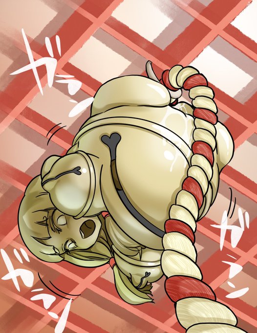 神社のガラガラ化おんなのこ何をお願いしよう?#物品化 