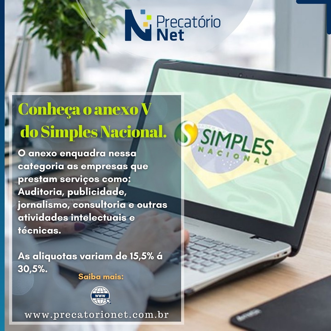 PrecatorioNet's tweet image. O anexo V é utilizado para calcular os Tributos de determinadas empresas prestadoras de serviços.

Saiba mais como calcular os seus Tributos, inicie o seu planejamento Tributário para 2021.

Fale com um de nossos consultores, Acesse: 👇

precatorionet.com.br 🌐