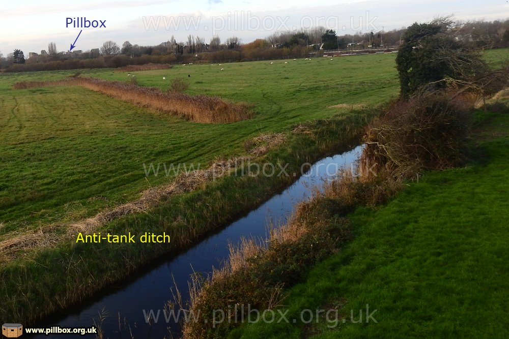 This is when I realised the mistake of just looking at the pillboxes up close; we need to study them from a distance too. 1,000 yards away and you're in a soggy marsh with the pillbox rising up over the trees. Some cover in the landscape, but little while advancing. 13/16