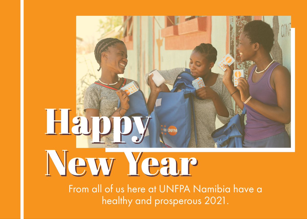 UNFPA_Namibia's tweet photo. Happy New Year to all our Friends, Colleagues, Champions, Supporters, Ambassadors and partners. 

Thank you for being there for us in 2020. With your continued help and support we can achieve even more. 

Wish wish every one of you, all the very best for 2021. https://t.co/bMtoxGr00A