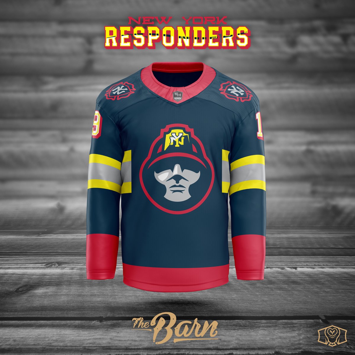 Cleaning up some files and thought we would throw our hat into the ring for @the5hl design contest. We love our ExHL project so let’s get one of these bad boys made!
.
First up - The New York Responders
.
 #sportsbranding #firefighter #NYC #NYFD @bardown