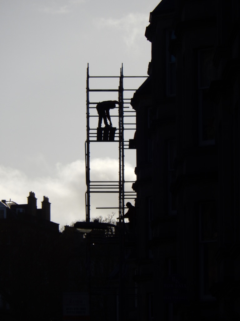 Scaffolders. Comely Bank. Edinburgh.