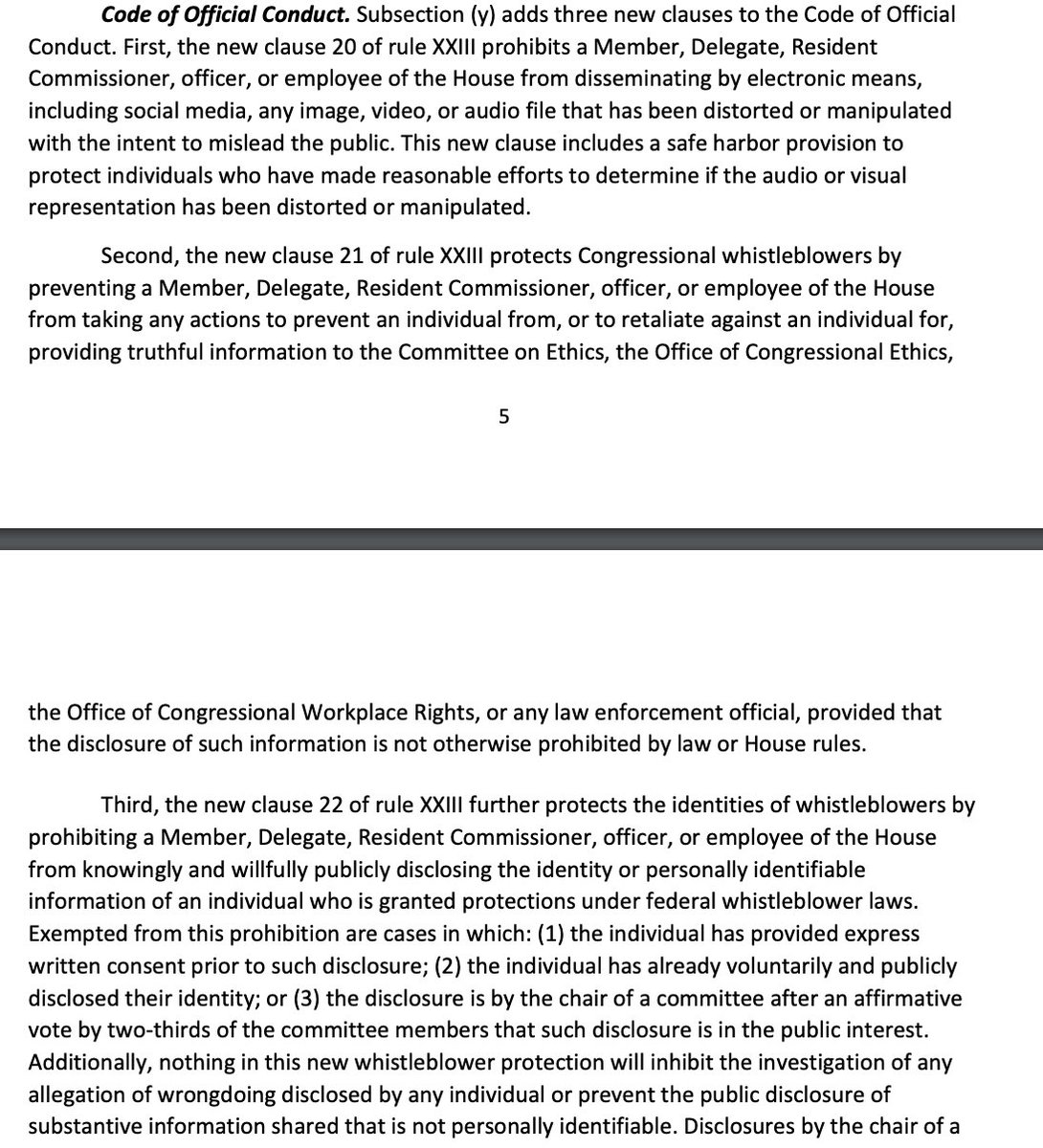 And the rules would also bar lawmakers from knowingly disseminating deepfakes to mislead the public. And it would sanction lawmakers who help reveal the identity of a protected whistleblower