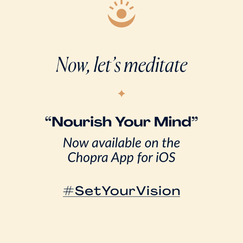DeepakChopra's tweet photo. Starting the New Year in balance means finding ways to connect meaningfully with the Self.🙏🏾 Join us in Chopra App from @chopraofficial with "Set Your Vision for 2021." Then, deepen your experience by downloading the free workbook: https://t.co/rBQxCPIrYB #SetYourVision https://t.co/6IzfzyLNI5