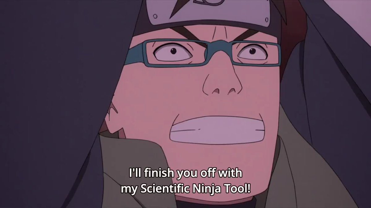 Ça fait sens parce que celui qui a conduit Boruto jusqu’à la qui est Katasuke intervient dans le combat et Momoshiki parvient à observer ses techniques, cette action pousse Boruto à agir et donc participer malgré lui à une aventure qui le dépasse