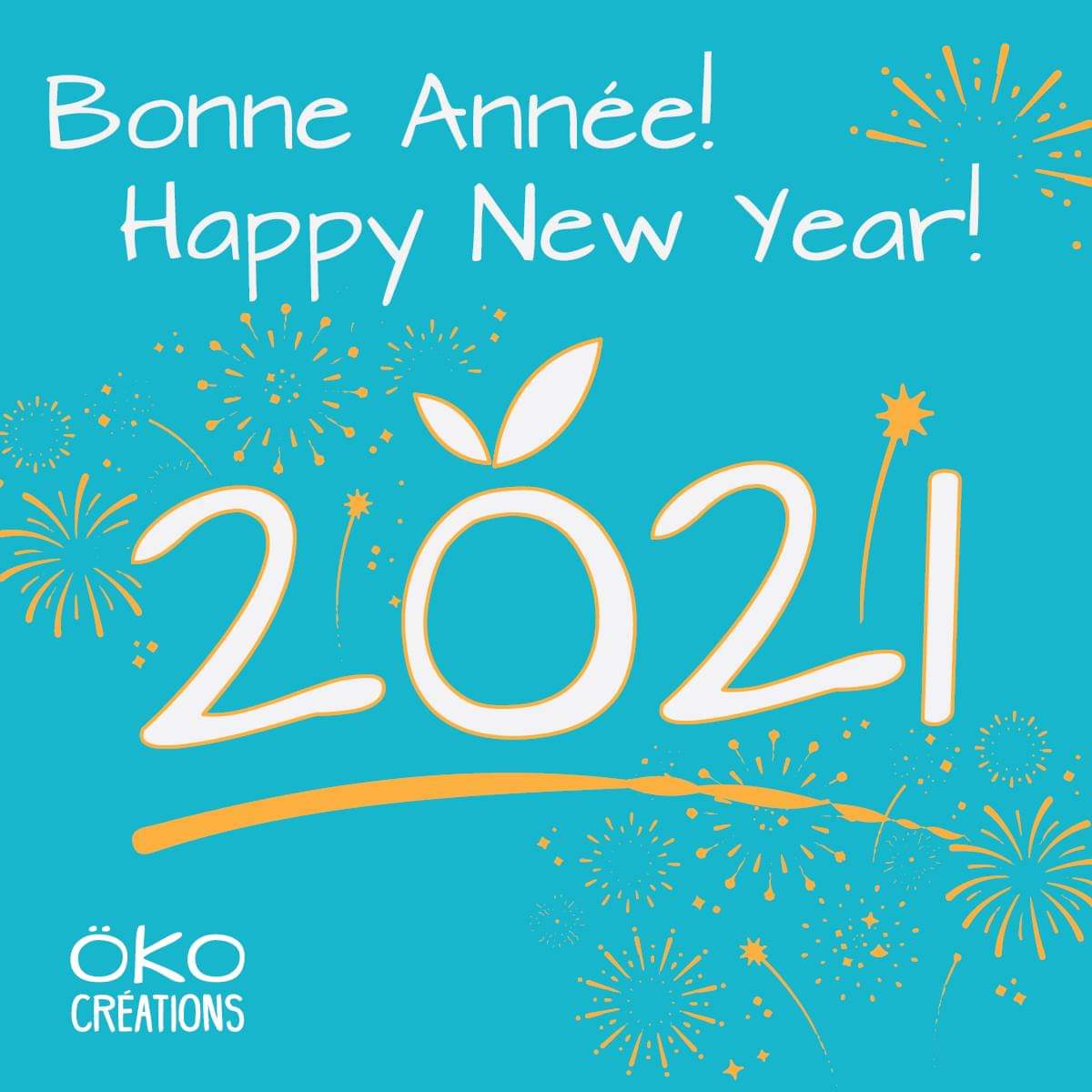 Bonne nouvelle année 2021 de la part de toute l’équipe d’Öko Créations! 🥳
------
Happy New Year 2021 from the entire Öko Creations team! 🥳