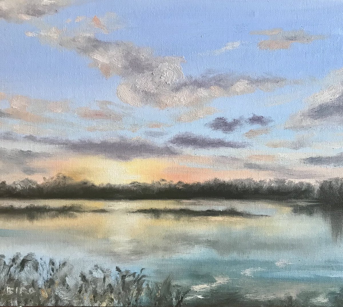 michellebird78's tweet image. Love a winter sky! Hope you have all had a lovely first day of the year! #wintersky #oilpainting #firstdayoftheyear #Firstdayof2021 #sunset