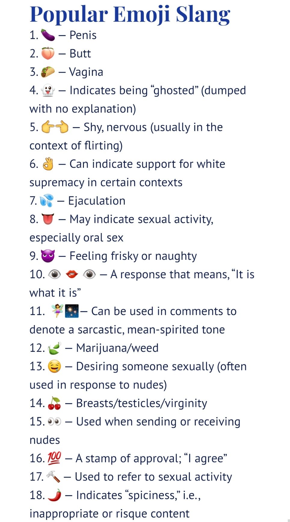 A List of Common Emoji Meanings