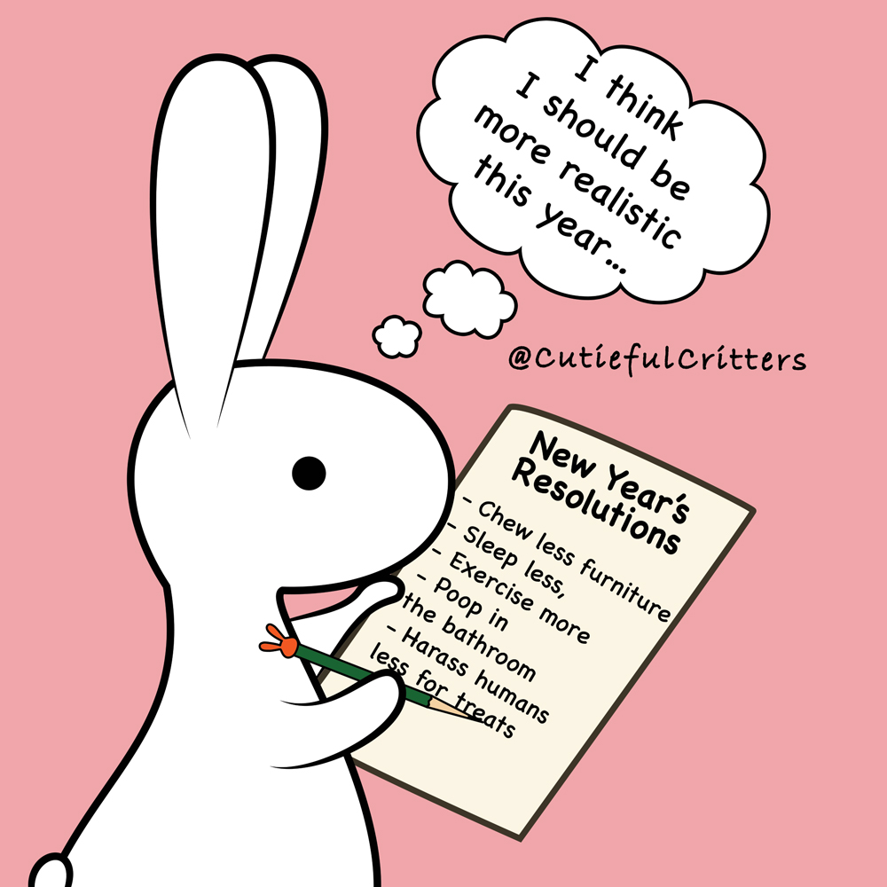 😂🥰

#NewYearsResolution #lifewithbunnies #livingwithbunnies #bunnycomics #bunnylife #bunnylove #animalcomics #animalcomic #bunnyrabbit #bunnylover #bunnyart #rabbitart #bunnyillustrations