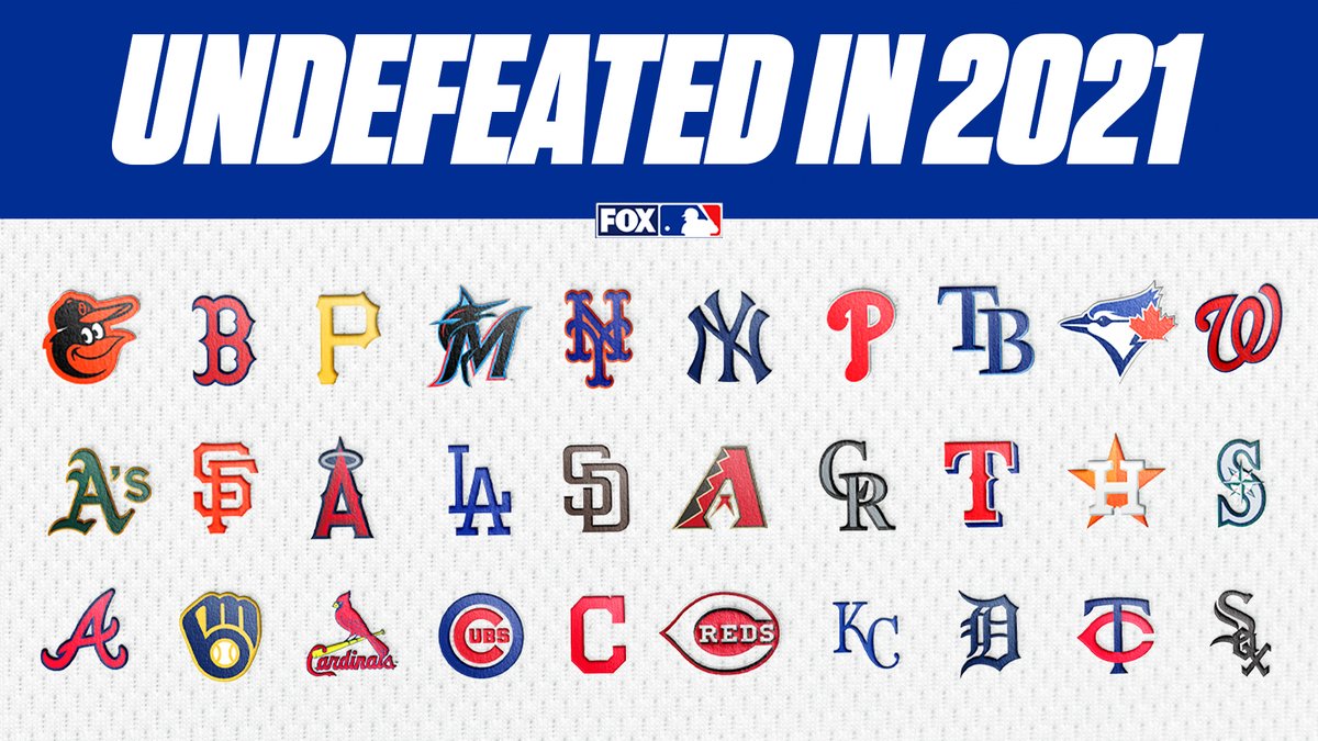 MLBONFOX's tweet image. RT if your team is undefeated in 2021 😏😉