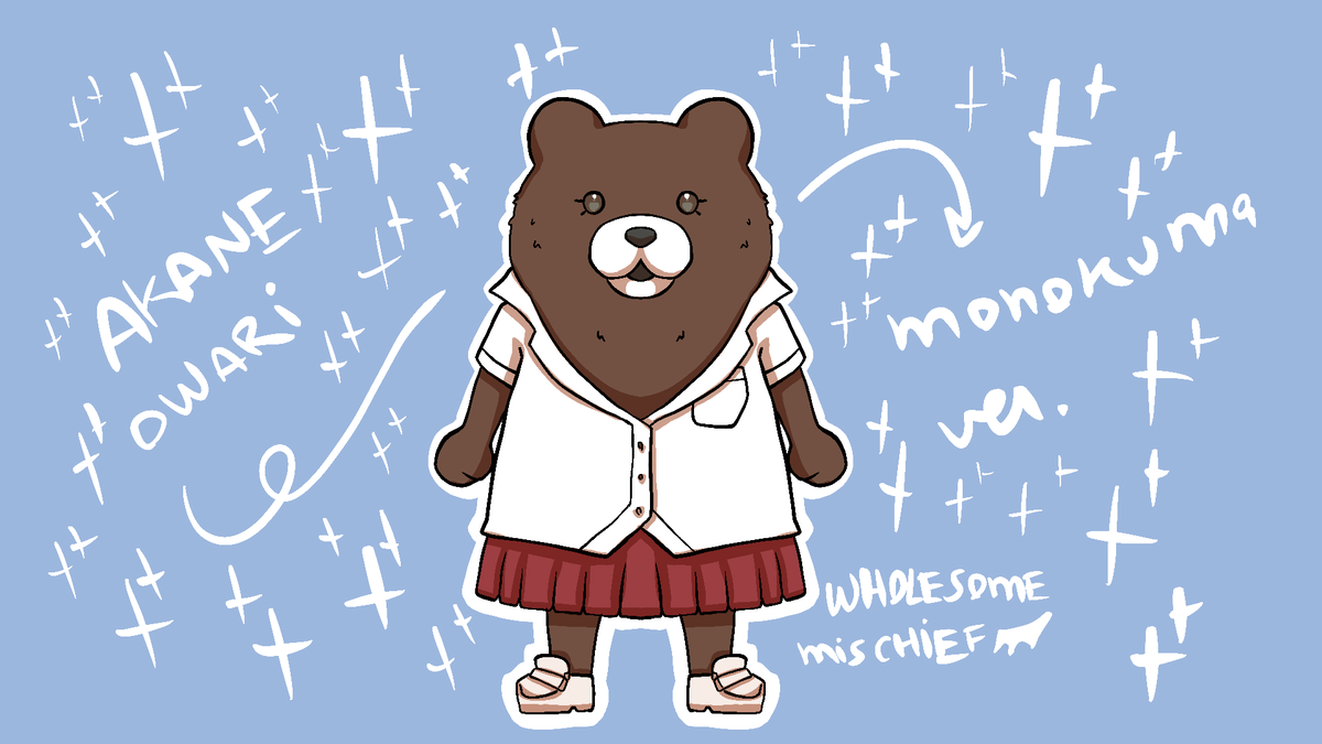 GlitterBio's tweet photo. Akane Owari as Monokuma?! #danganronpa https://t.co/hGi3EbThu6