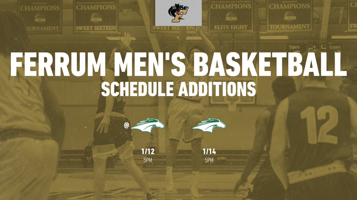 Ferrum_MBB's tweet photo. Excited to announce that we have agreed to play a Home and Home series with @gopeacembb on 1/12 and 1/14 - both contests will start at 5PM. Due to COVID-19 protocols we will not allow fans for any home contests this season. #LetsGoPanthers https://t.co/JSrUvm0IEh