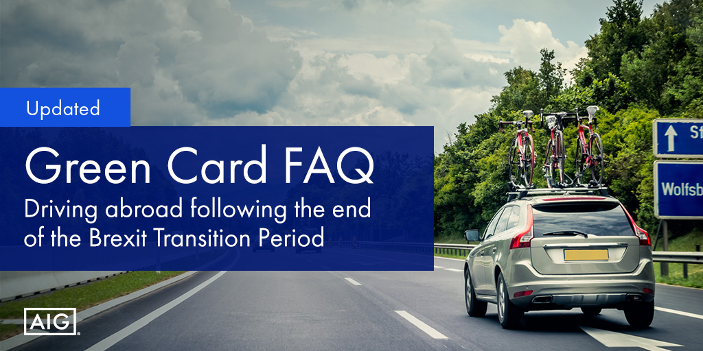AIGemea's tweet photo. Following the end of the Brexit transition period all vehicles travelling from the UK into Europe may be required to carry a Green Card as evidence of insurance
https://t.co/41irASfZ2s
#greencard #brexit #nodealbrexit #motorfleet #internationaldriver https://t.co/Vrev8vHWqi