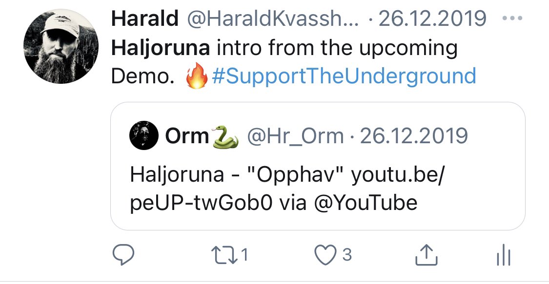 HaraldKvassheim's tweet photo. Just over 1 year ago; and now they have 2 great releases under their belt. Underground Heroes 🇸🇪🇳🇴 #SupportTheUnderground #Haljoruna @Bandcamp https://t.co/6aPqo7J49w