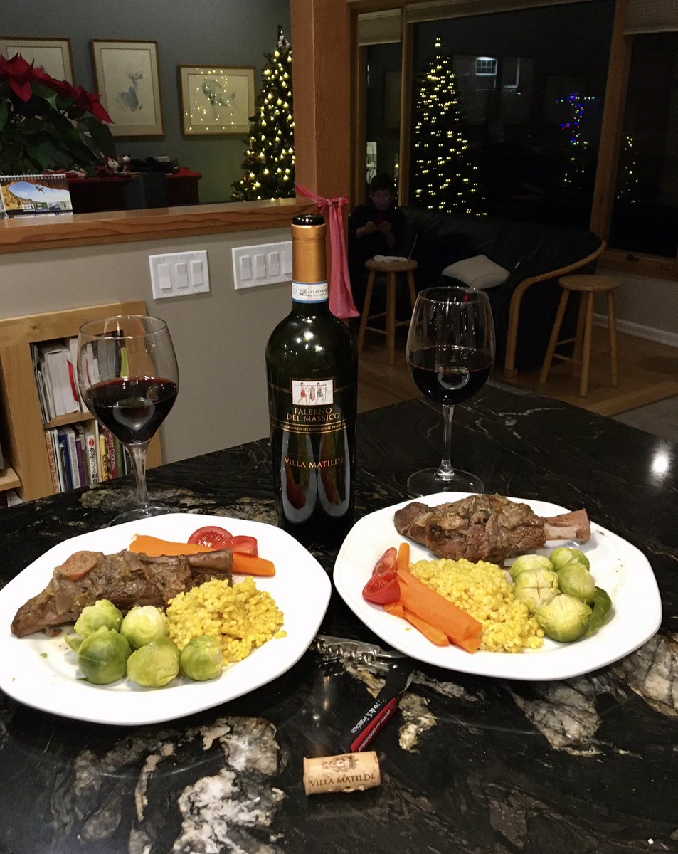 Happy New Year, friends! Also celebrating completion of first half of #ItalianWineScholar 3 days ago. #FalernodelMassico paired with #VanIslelamb