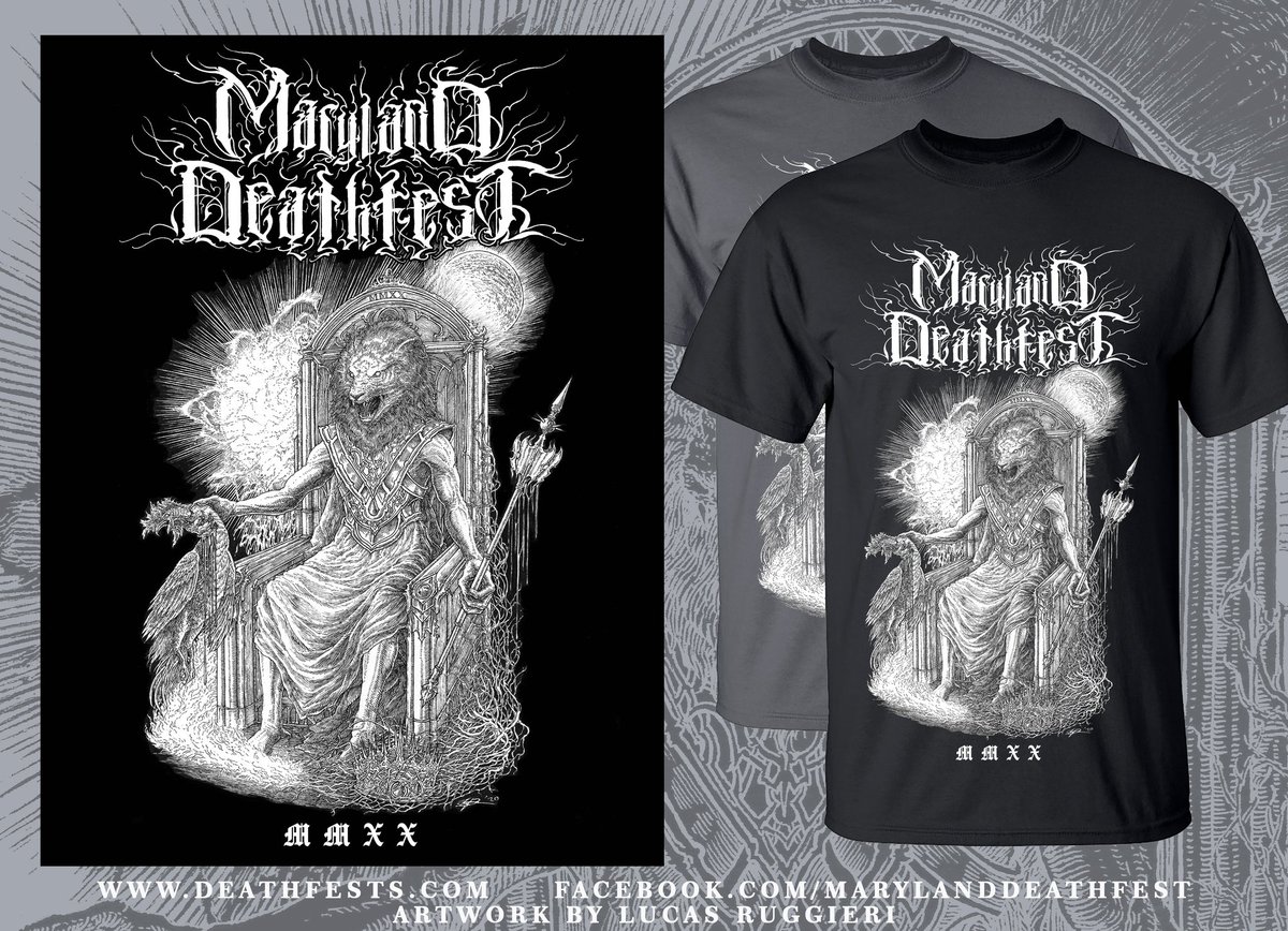 New MDF merch now available!
Order these new merch items here:
deathfestmerch.bigcartel.com

We will make a statement regarding MDF around the middle of January, so keep your eyes peeled for that.
#marylanddeathfest #deathmetal #blackmetal #thrashmetal #grindcore