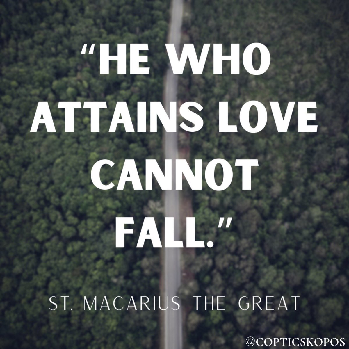 copticskopos's tweet photo. Love is a solid foundation.
#copticskopos #iamcoptic #youth #copt #copticidentity #coptic #orthodox #copticorthodox #church #christian #jesus #christ #jesuschrist #god #quotes #quote #quoteoftheday #love #fall https://t.co/Qh4mqCbjW0
