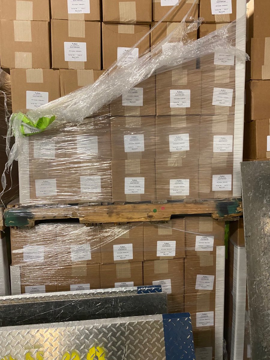 BIG NEWS: COUNTERFEIT FULTON COUNTY GEORGIA BALLOTS. On a tip, our operative entered the Fulton County (Atlanta) Warehouse and took this series of photos: THESE ARE FAKE BALLOTS (note the quantity):