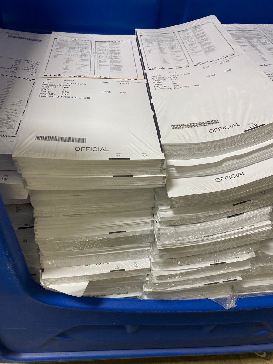 BIG NEWS: COUNTERFEIT FULTON COUNTY GEORGIA BALLOTS. On a tip, our operative entered the Fulton County (Atlanta) Warehouse and took this series of photos: THESE ARE FAKE BALLOTS (note the quantity):