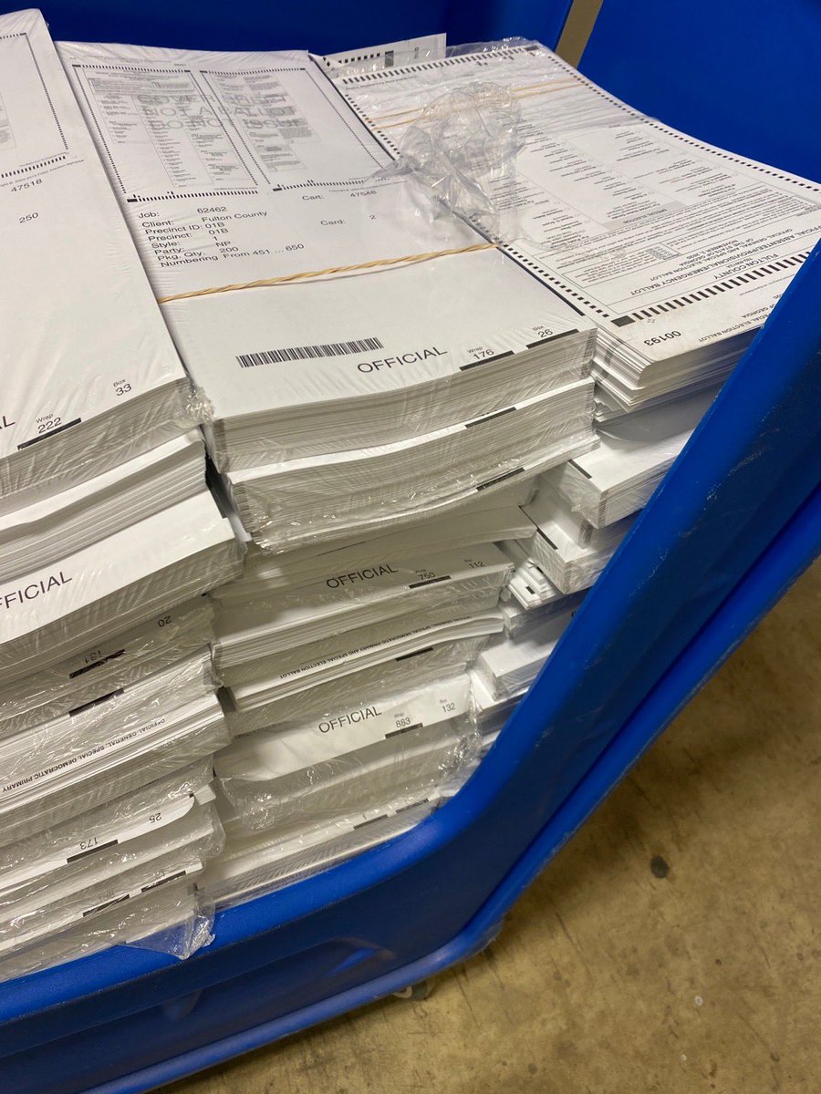 BIG NEWS: COUNTERFEIT FULTON COUNTY GEORGIA BALLOTS. On a tip, our operative entered the Fulton County (Atlanta) Warehouse and took this series of photos: THESE ARE FAKE BALLOTS (note the quantity):