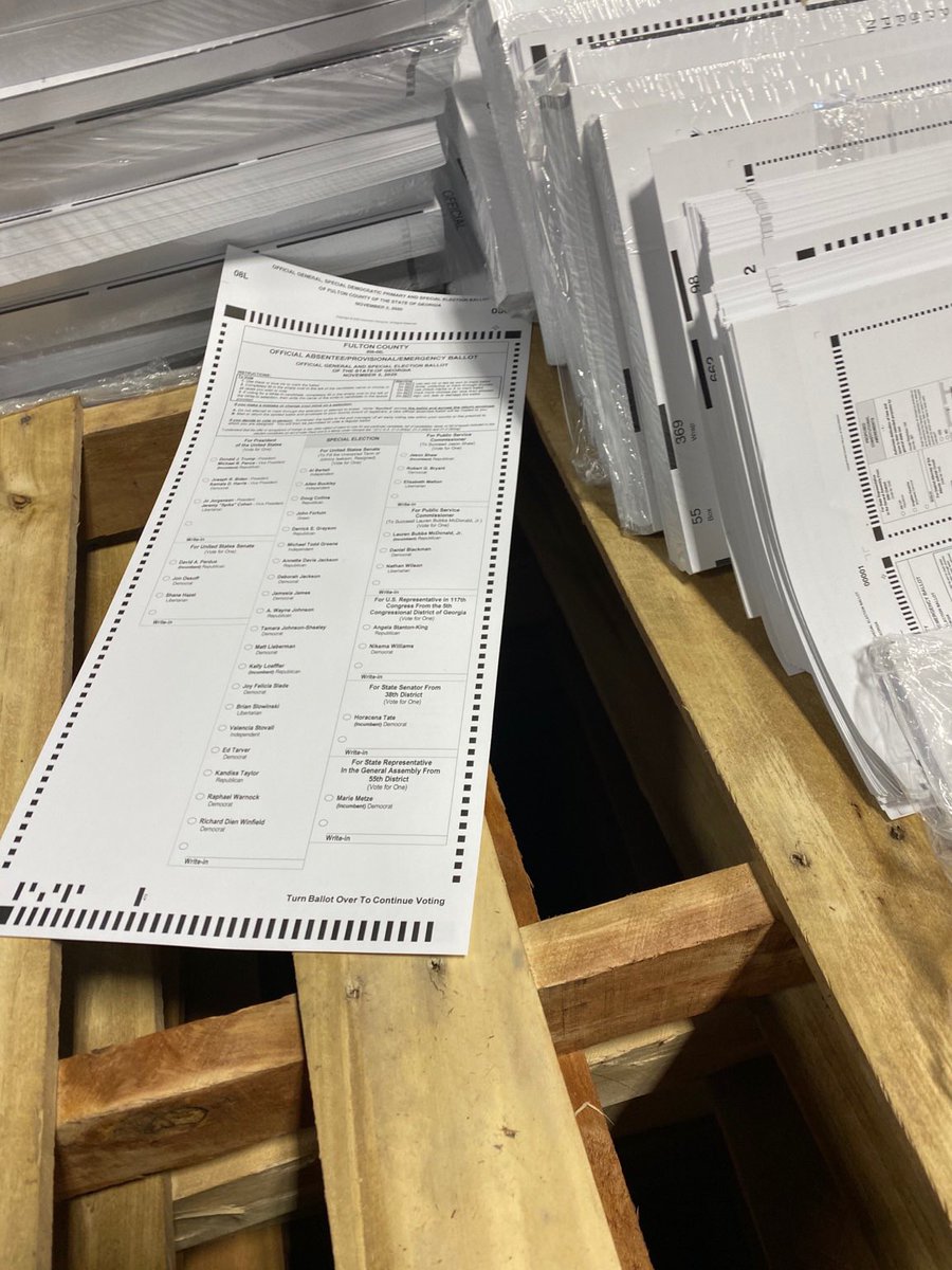 BIG NEWS: COUNTERFEIT FULTON COUNTY GEORGIA BALLOTS. On a tip, our operative entered the Fulton County (Atlanta) Warehouse and took this series of photos: THESE ARE FAKE BALLOTS (note the quantity):